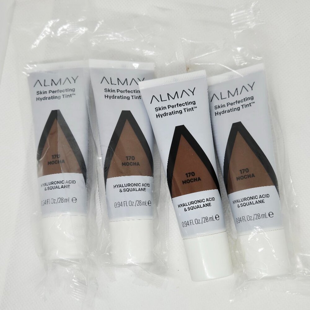 New 4 Almay Skin Perfecting Hydrating Tint Hyaluronic Acid & Squalane 170 Mocha